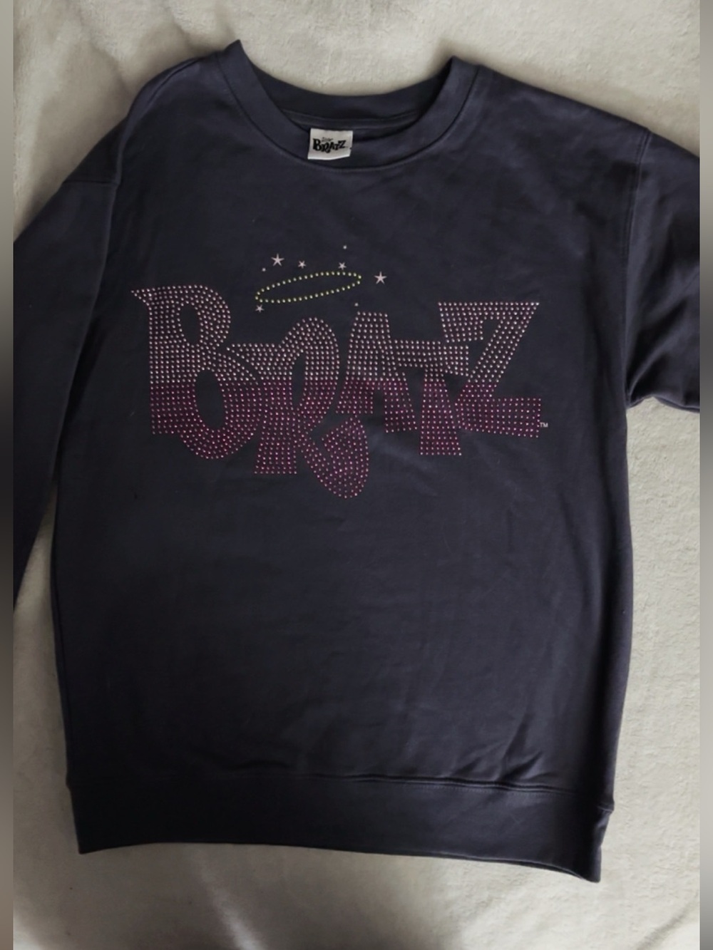 Bratz Navy Sweatshirt with Pink Logo Studs